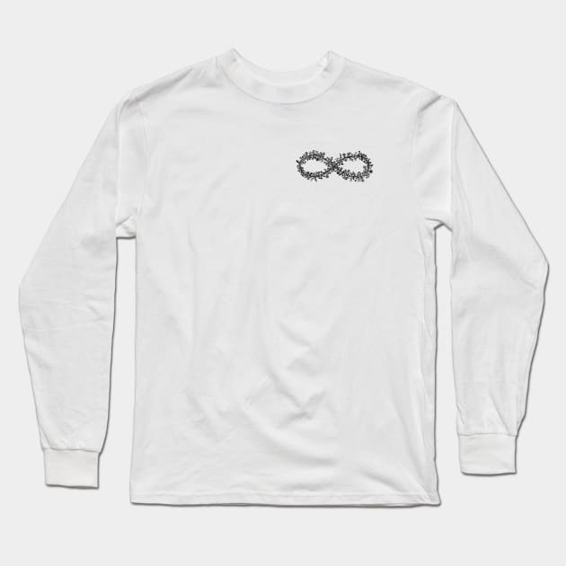 Wildflower Infinity Sign - Autism Awareness - Neurodiversity - Small black Long Sleeve T-Shirt by UniqueWildflowers